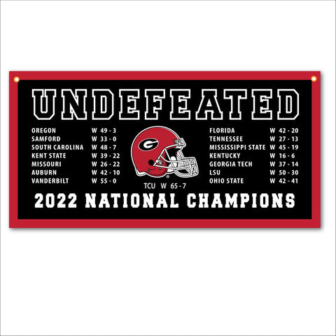 UGA 2022 Undefeated National Champions Wool Felt Banner