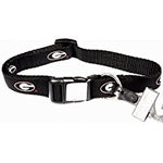 UGA Oval G Dog Collar - Black