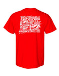 Athens, Georgia 1988 Bands Comfort T-Shirt  - Red