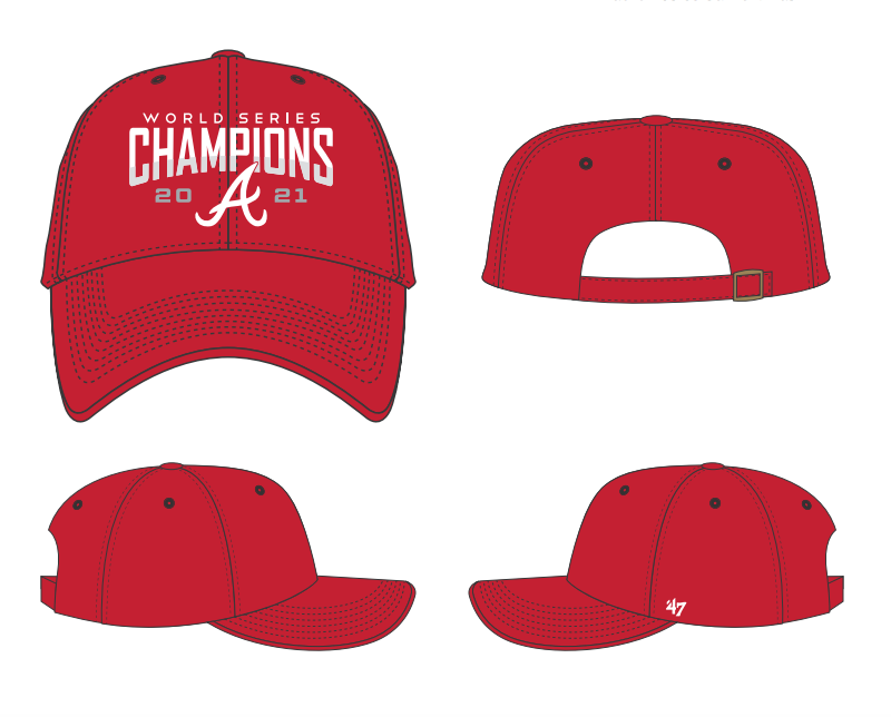 47 Brand Atlanta Braves World Series Champions Cap – The Red Zone ...