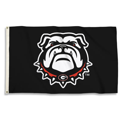 UGA Georgia Bulldogs 3x5 Flag - Black