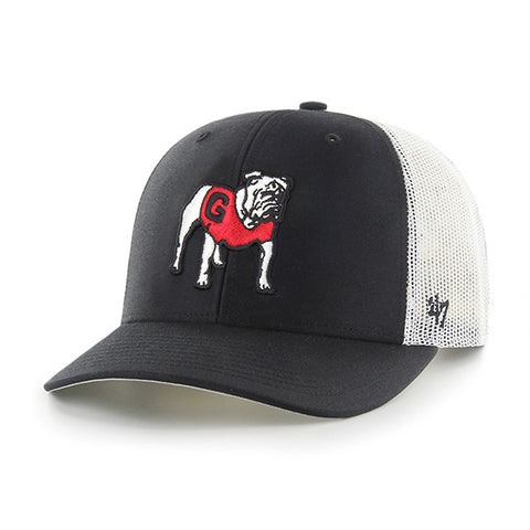 UGA Standing Dog Snapback Trucker Hat - Black