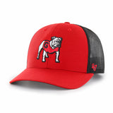 UGA Standing Dog Snapback Trucker Hat - Red