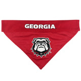 Georgia Bulldogs Pet Dog Reversible Collar Bandanna