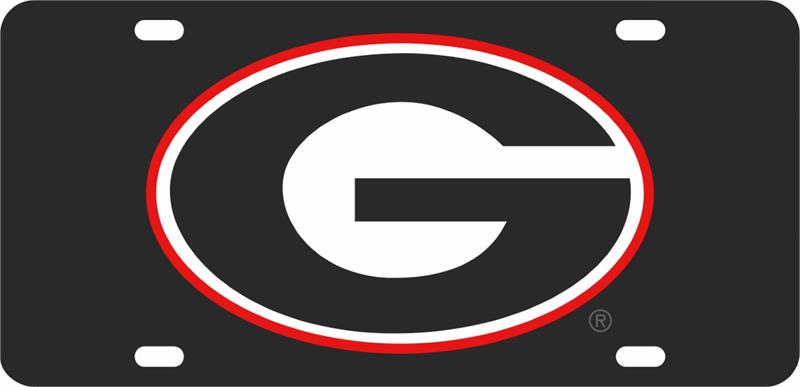 Uga Tag UGA Georgia Oval G Car Tag - Black – The Red Zone- Athens, GA