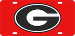 UGA Georgia Oval G Car Tag - Red