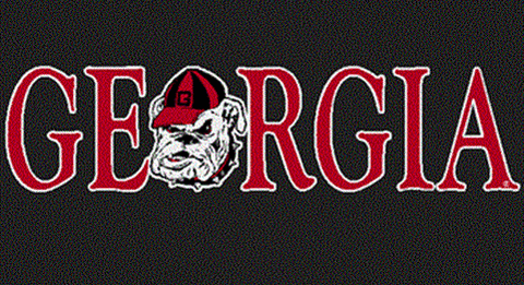 UGA Georgia & Old Bulldog Head Decal