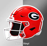 UGA Georgia Bulldogs Football Helmet Sticker - White Vinyl