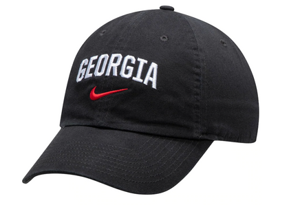 Nike UGA Georgia Bulldogs Cotton Arched Georgia Cap - Black