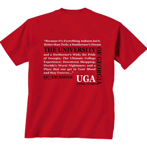 UGA Comfort Colors Vintage Traditions T-Shirt - Red