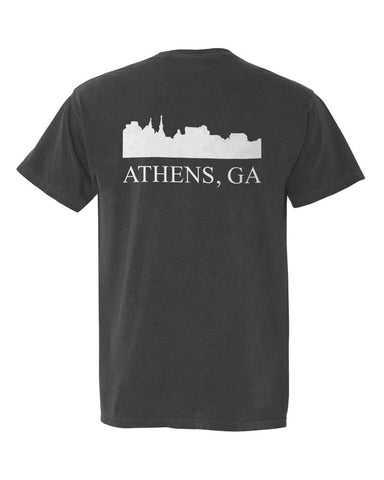 Athens, Georgia Comfort Skyline T-Shirt - Pepper