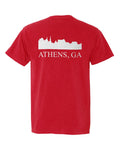 Athens, Georgia Comfort Colors Skyline T-Shirt - Red