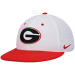 UGA Nike Fitted Baseball Cap - White