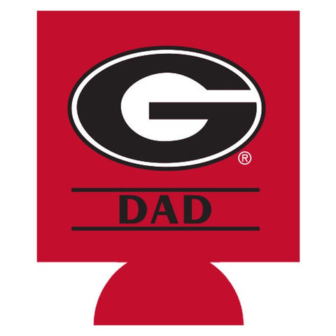 UGA Dad Double-Sided Can Cooler - Red