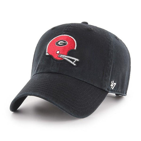 UGA Adjustable Football Helmet Cap - Black