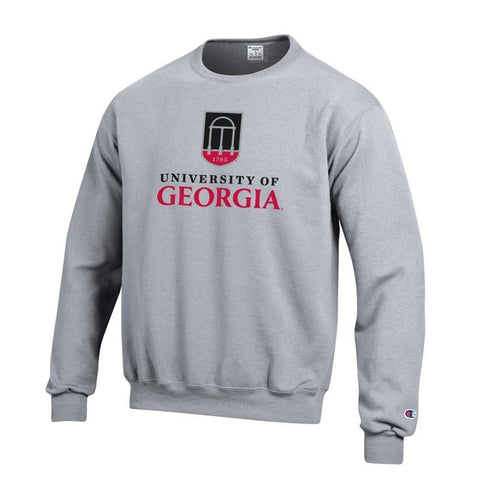 UGA Georgia Champion Arch Sweatshirt - GREY