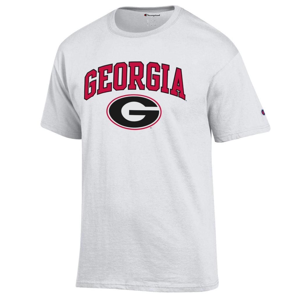 gevoeligheid raket reparatie UGA GEORGIA Oval G Champion T-Shirt - White – The Red Zone- Athens, GA