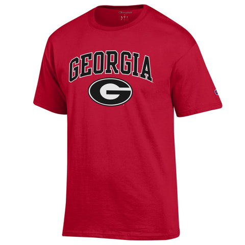 UGA GEORGIA Oval G Champion T-Shirt - Red