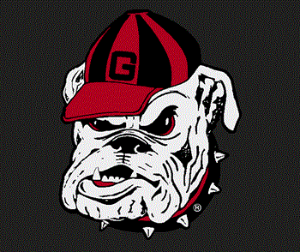UGA Georgia Bulldogs Old Bulldog Head Decal