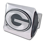UGA Silver Hitch Cover Oval G