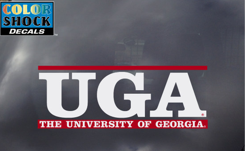 UGA Georgia Bulldogs UGA White Letter Bar Decal