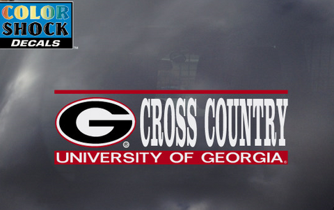UGA Georgia Bulldogs Cross Country Decal