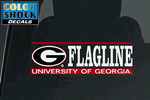 UGA Georgia Bulldogs Flagline Decal
