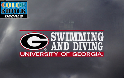 UGA Georgia Bulldogs Swimming and Diving Decal