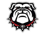 UGA New Bulldog Head Decal 4"