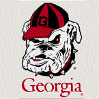 UGA Georgia Bulldogs Old Bulldog Head Static Cling Decal