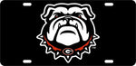 UGA Georgia Bulldogs Car Tag - Black
