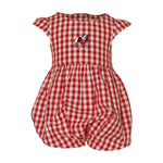 UGA Infant Gingham Snap One Piece - Red