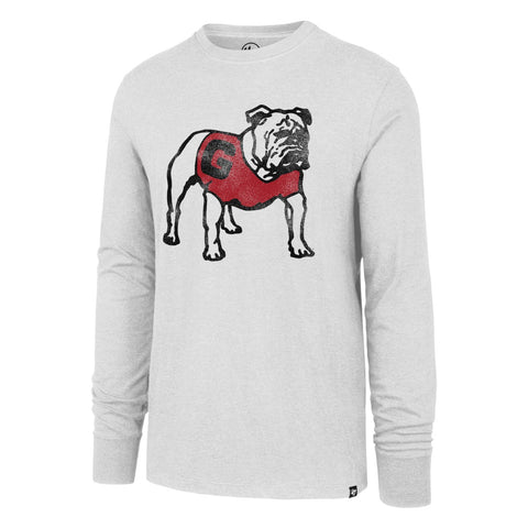 47 Brand UGA Standing Dog Long Sleeve - WHITE