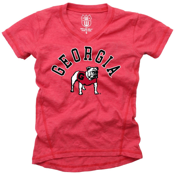 deerlyloveabledesign Georgia Bulldogs Shirt | Girls Georgia Bulldog Shirt | Girl Football Shirt | Girl Shirt | Bulldog Shirt