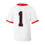 UGA Nike #1 YOUTH Football Jersey - White