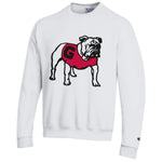 UGA Champion Standing Bulldog Logo Sweatshirt - WHITE