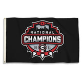 UGA 2021 National Champions 3x5 Flag - Black