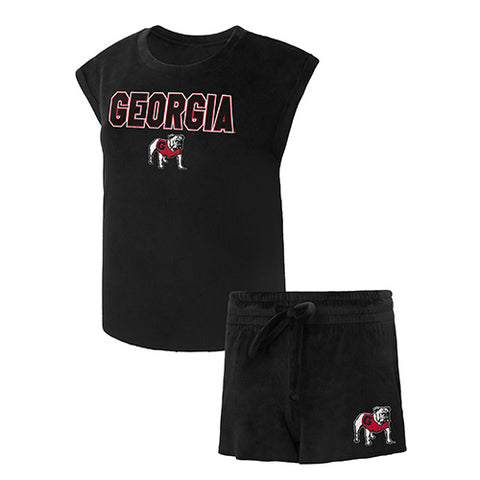 GEORGIA Women's Black Velour Pajama set